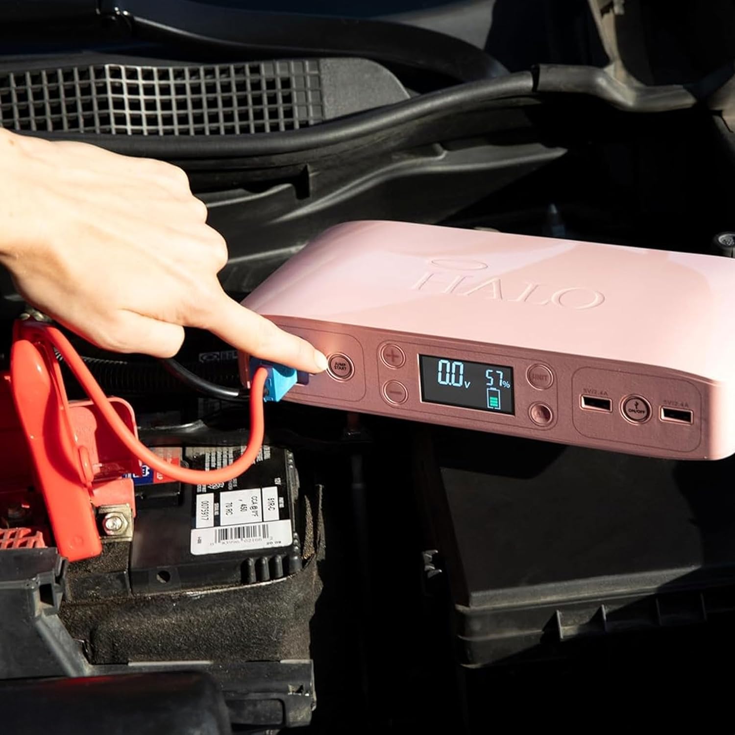 HALO Bolt Air +, Portable Vehicle Jump Starter with Air Compressor, Power Bank with Digital Display Charges Multiple Devices, Bolt Air+ - Image 5