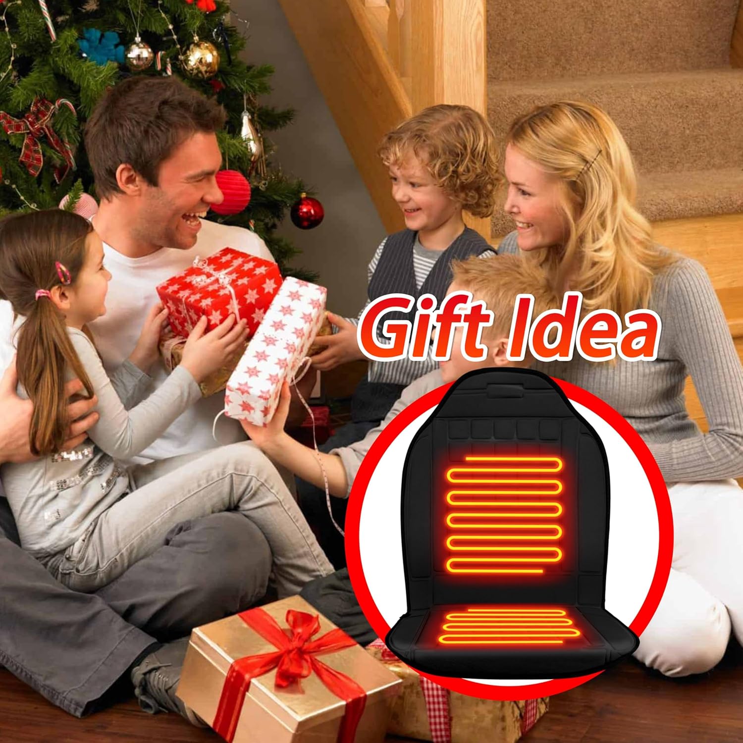 Heated Seat Cover for Winter 1 Minute Fast Heating Pad Seat Warmer Preimum Fabric 2 Models Setting - Image 3