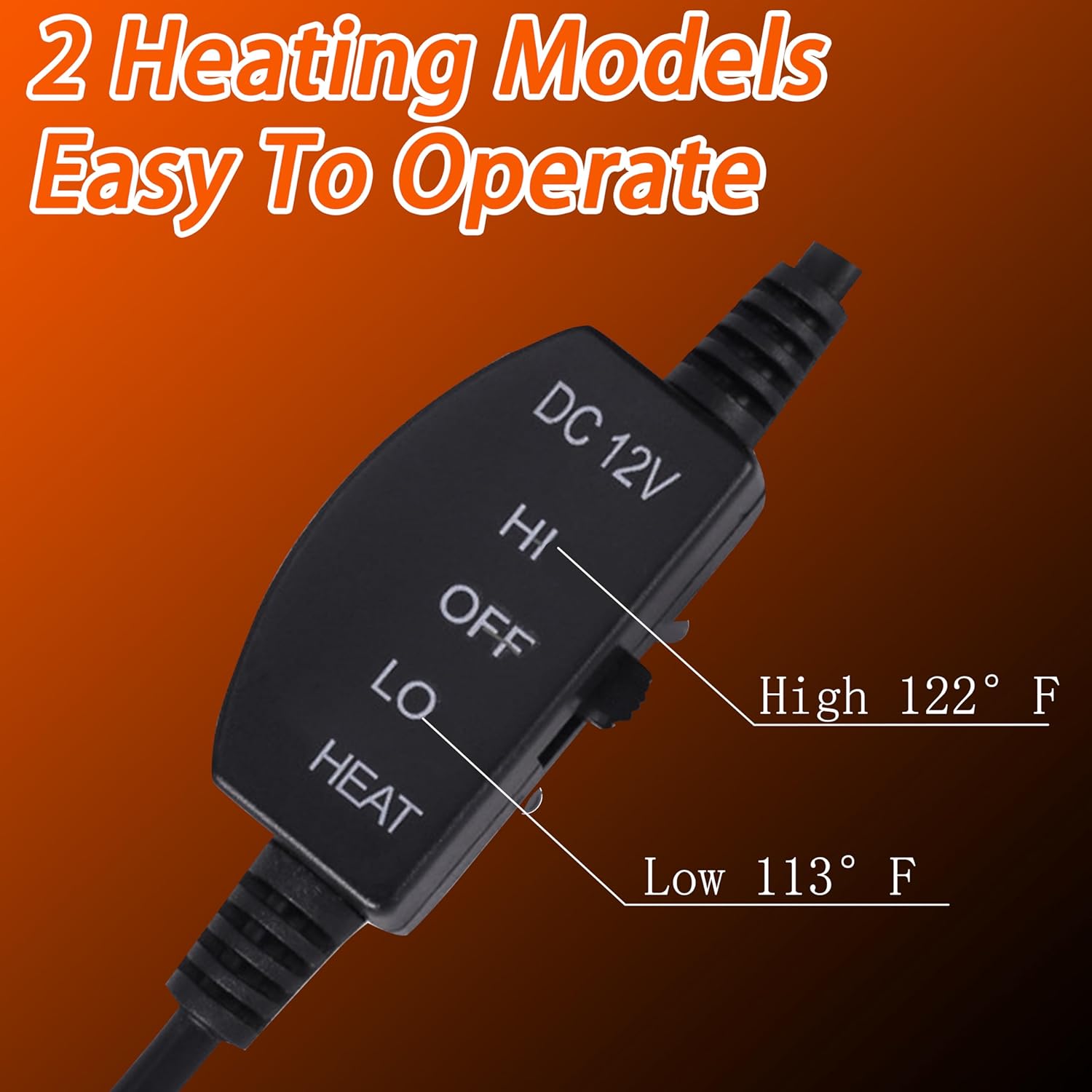 Heated Seat Cover for Winter 1 Minute Fast Heating Pad Seat Warmer Preimum Fabric 2 Models Setting - Image 4