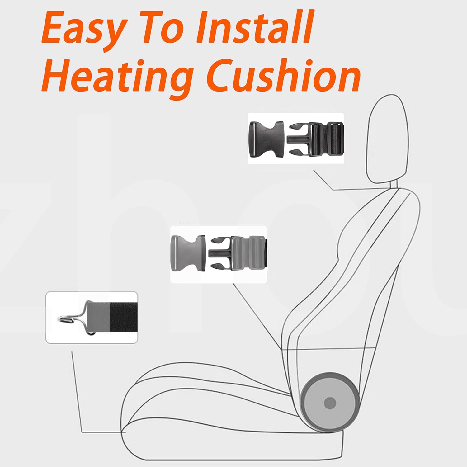 Heated Seat Cover for Winter 1 Minute Fast Heating Pad Seat Warmer Preimum Fabric 2 Models Setting - Image 5