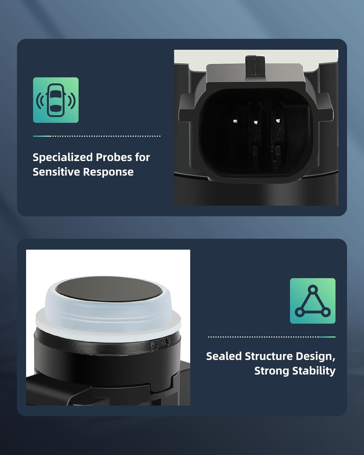 SCITOO 4pcs Reverse Backup Parking Assist Sensors fit for Chevy, for Cadillac, for GMC, for Buick Vehicles - Silverado, Suburban, Tahoe, Yukon XL, Sierra, Escalade, ESV 4.3L 5.3L 6.0L - OE# 52050134 - Image 3