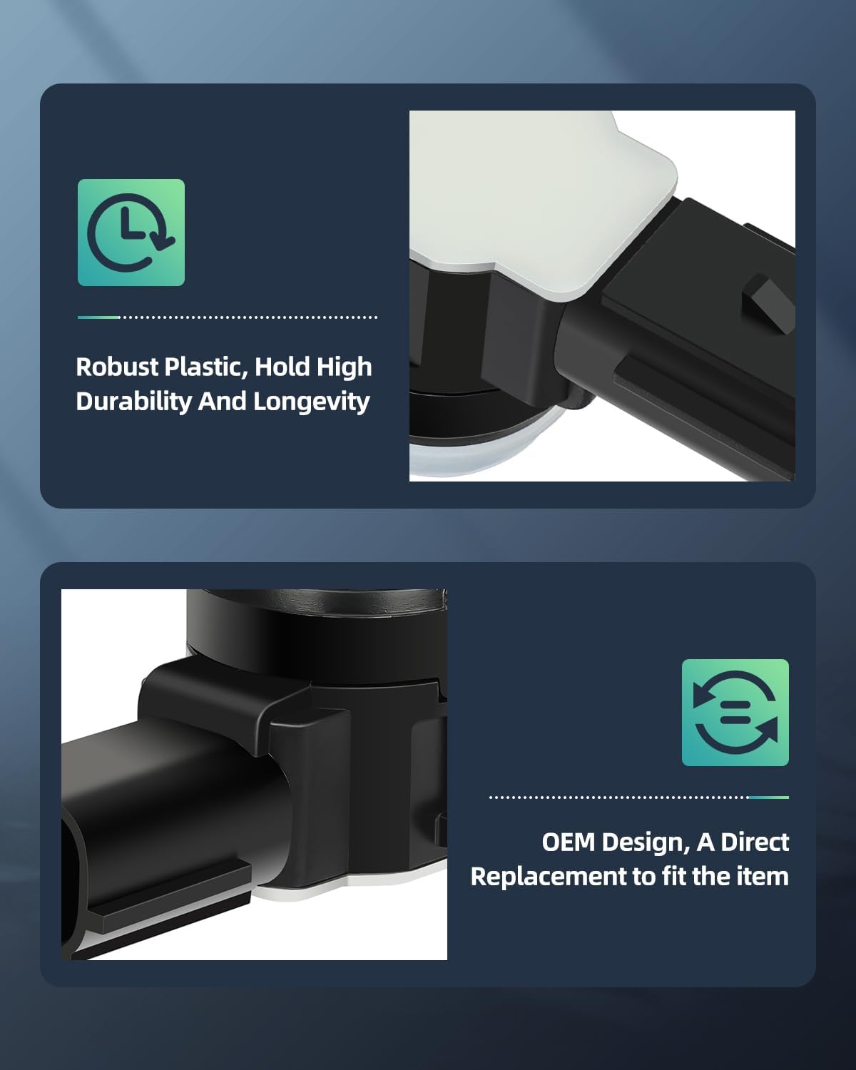 SCITOO 4pcs Reverse Backup Parking Assist Sensors fit for Chevy, for Cadillac, for GMC, for Buick Vehicles - Silverado, Suburban, Tahoe, Yukon XL, Sierra, Escalade, ESV 4.3L 5.3L 6.0L - OE# 52050134 - Image 4